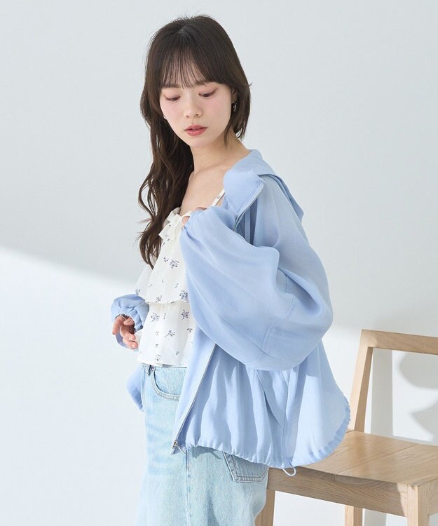 earth music&ecology シアージップパーカー Sax