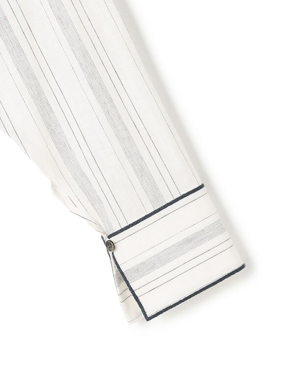 23区 L 【SLOW/一部店舗限定】ストライプエンブロイダリー ワンピース ホワイト系1