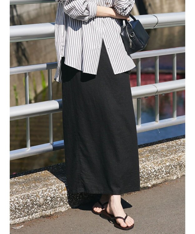 CRAFT STANDARD BOUTIQUE 【キナリノ別注】リネンレーヨンスカート Black