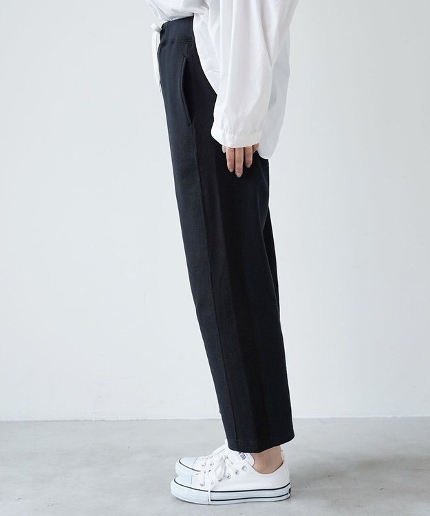 HAAG スマイルコットン SIDE RIB SWEAT PANTS スウェットパンツ ブラック