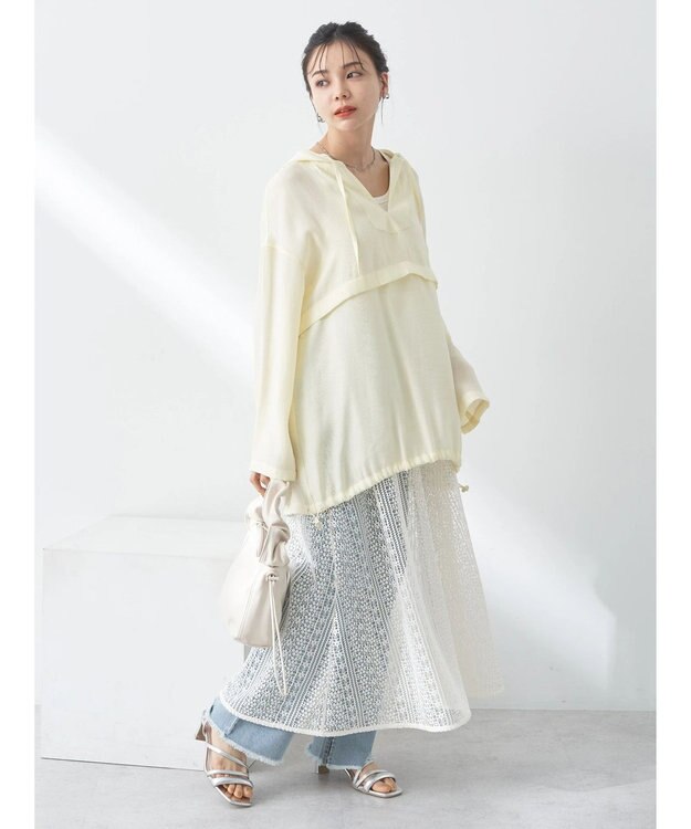 earth music&ecology シアーアノラック Light Yellow