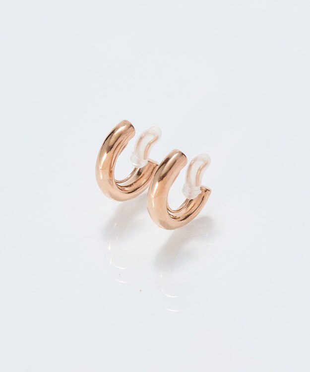 Phoebe 【痛くないシリーズ/金属アレルギー対応】ミニマルストレートフープライトフィットイヤリング　シャンパンゴールド シャンパンゴールド