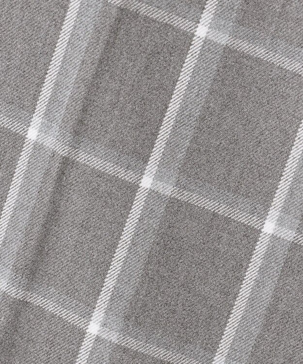 ANY 【洗濯機可/ストレッチ/ウエストゴム/裏起毛】マルチファンクションストレッチチェックテーパードパンツ グレーチェック