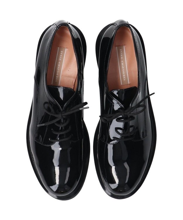 INTER-CHAUSSURES 【INTER-CHAUSSURES】ラウンドトウレザーダービーシューズ ブラック