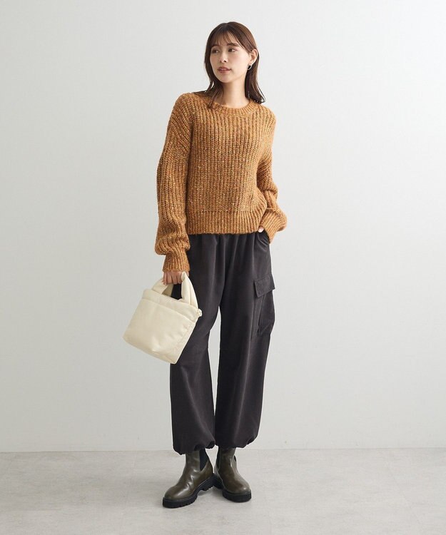 Green Parks ｍｉｘラメショートニットプルオーバー Orange