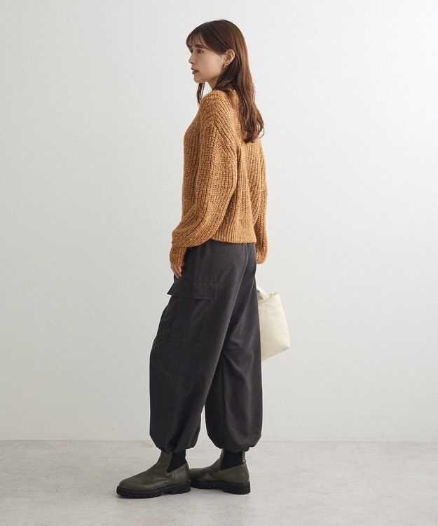 Green Parks ｍｉｘラメショートニットプルオーバー Orange