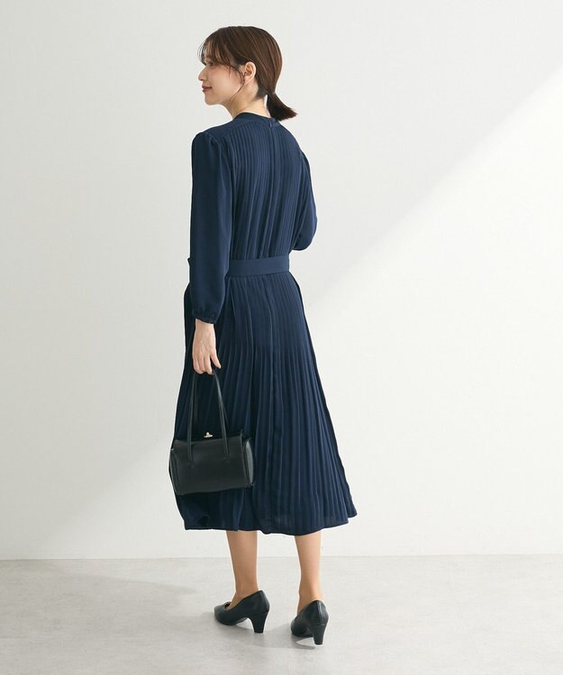 Green Parks ef-de プリーツワンピース Dark Navy
