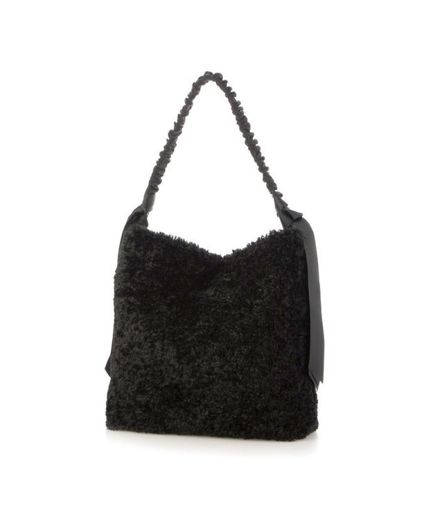 UNBILLION カシュカシュ cachecache / 下がりグログランボアトートバッグ ブラック