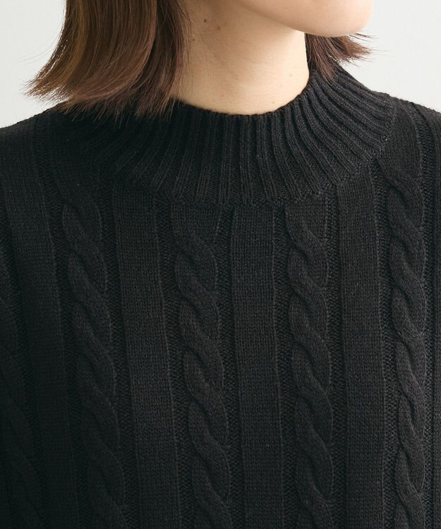 Green Parks ケーブルドッキングニットチュニック Black