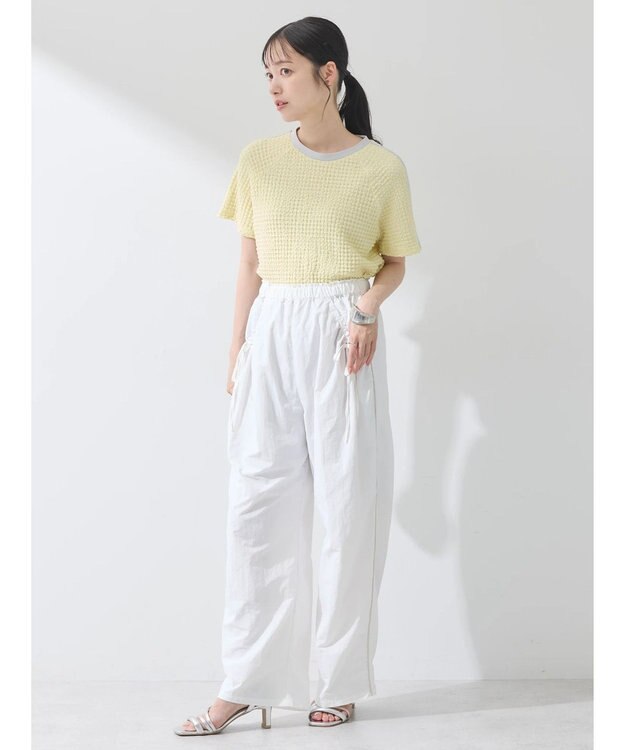 earth music&ecology ラインジャガードプルオーバー Yellow