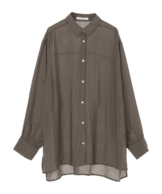 Green Parks レギュラー前後差シアーシャツ Brown