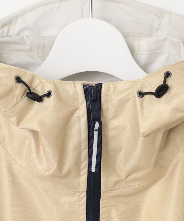 MOONBAT POLO RALPH LAUREN レインポンチョ 透湿撥水 マリンボーダー ベージュ