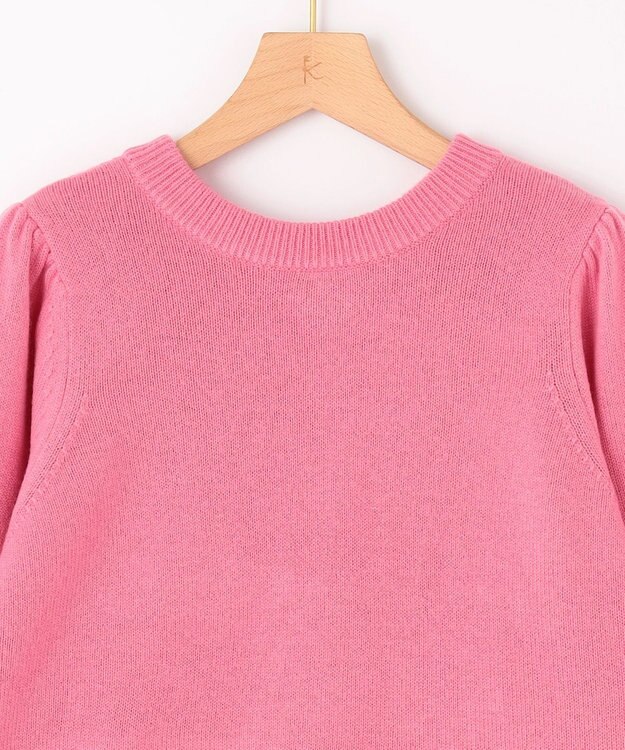 組曲 【8色展開・前後着用可】ウールカシミヤミックス パフスリーブ ニット 【WEB限定】ローズピンク系9