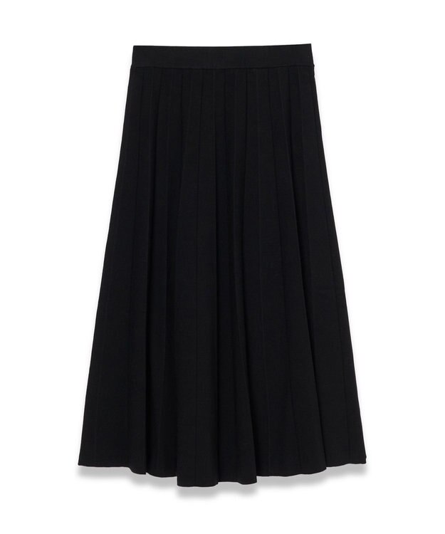 JOSEPH 【洗える】シルクストレッチ プリッセ　スカート Black