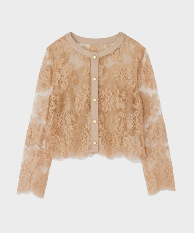 GRACE CONTINENTAL リバーレースジャケット ベージュ