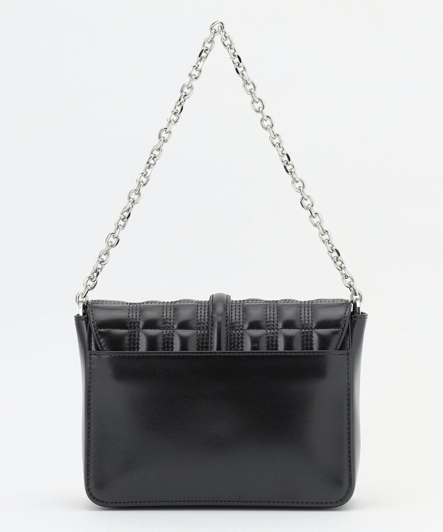 ICB フラップミニショルダーバッグ キルティングブラック系