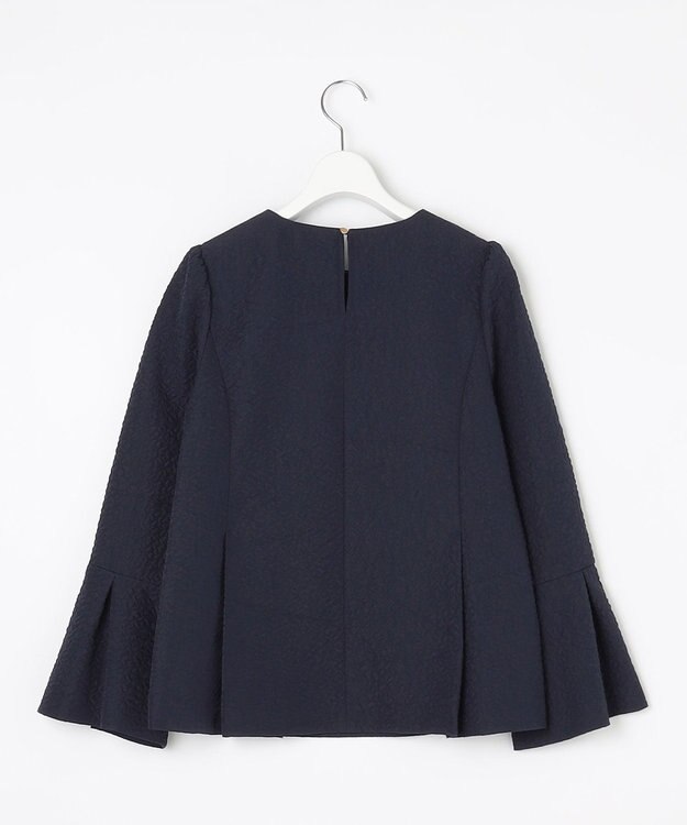 Feroux 【セットアイテム】美シルエット ブラウス×パンツ セットアップ ネイビー系