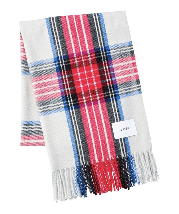 MOONBAT estaa とろーりストール クラシックタータン／手洗い可 グレー