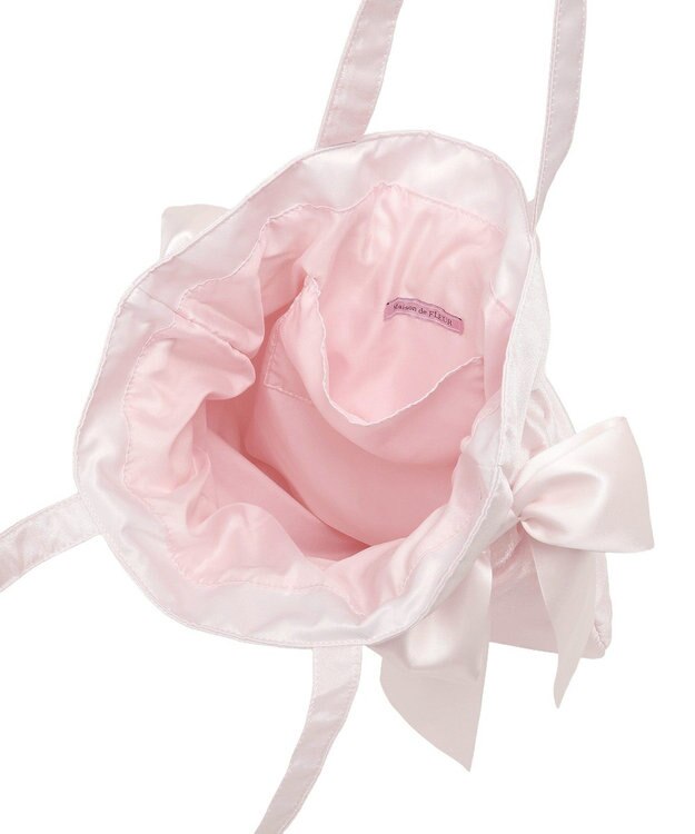 Maison de FLEUR オーガンジーダブルリボンギャザートート Light Pink