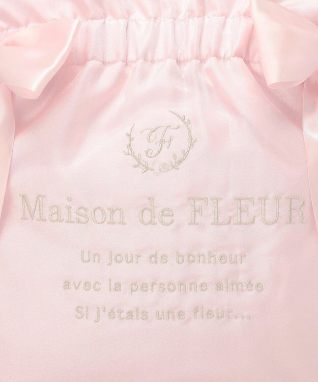 Maison de FLEUR オーガンジーダブルリボンギャザートート Light Pink