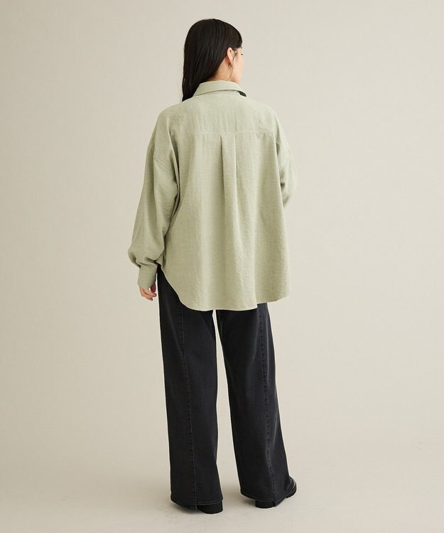 CRAFT STANDARD BOUTIQUE とろみワークシャツ Light Green