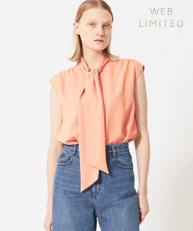BEIGE， 【WEB＆一部店舗限定】ZEKOLVA / ボウタイブラウス Coral