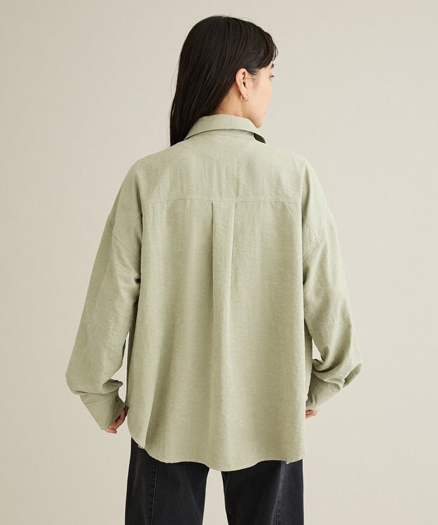 CRAFT STANDARD BOUTIQUE とろみワークシャツ Light Green