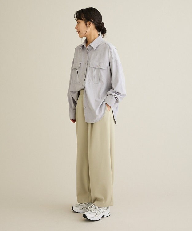 CRAFT STANDARD BOUTIQUE とろみワークシャツ Light Purple