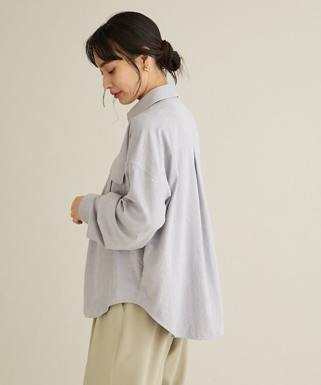 CRAFT STANDARD BOUTIQUE とろみワークシャツ Light Purple