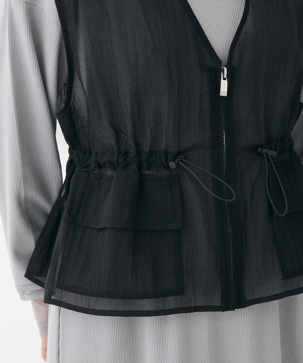 Green Parks ＳＥＴ２点シアーナイロンベスト＋リブワンピース Gray