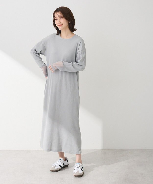 Green Parks ＳＥＴ２点シアーナイロンベスト＋リブワンピース Gray