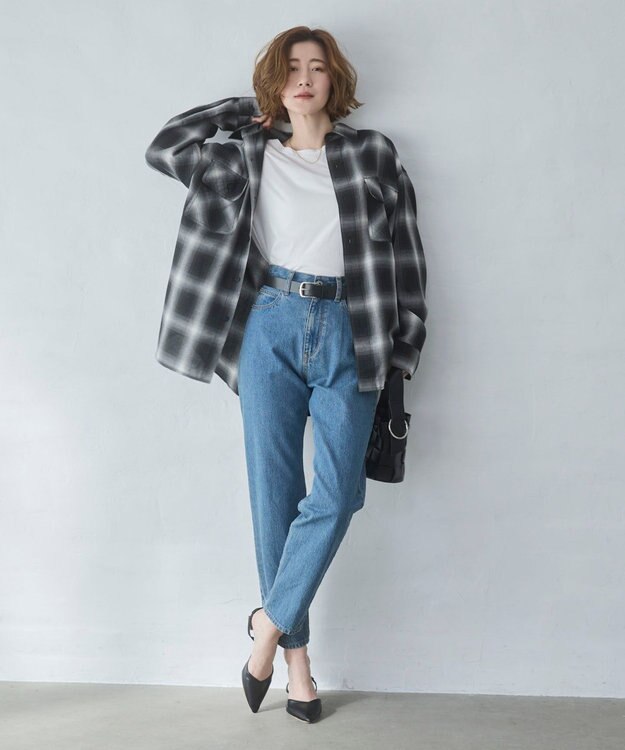 WEGO 【ユニセックス着用ITEM/SMLサイズ展開】オンブレチェックシャツ（LS） 柄1