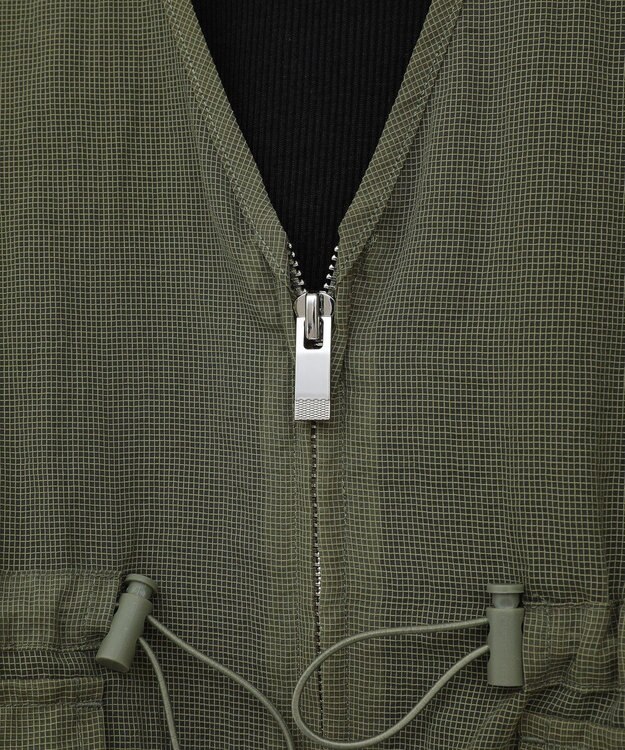 Green Parks ＳＥＴ２点シアーナイロンベスト＋リブワンピース Black