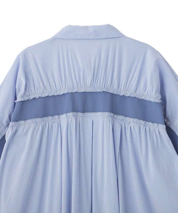 YECCA VECCA リブMIXストライプオーバーシャツ Stripe