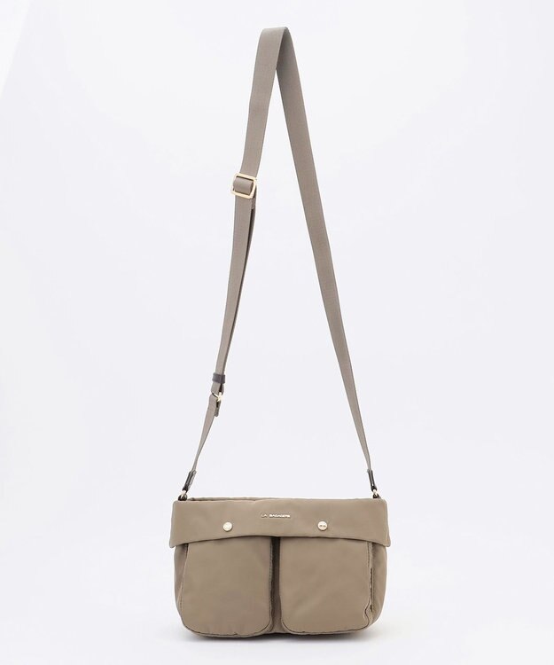 LA BAGAGERIE ダブルフロントポケットショルダー グレージュ