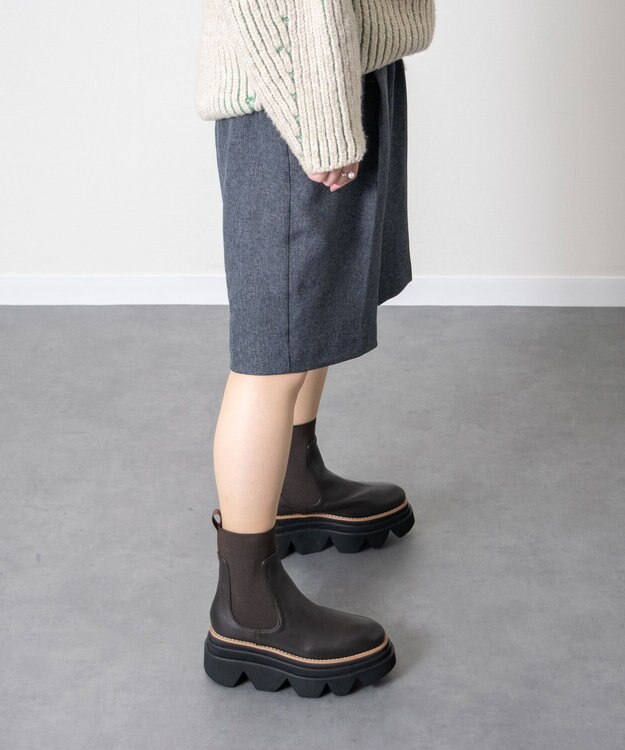 Bridget Birkin 【PARADIS COULEUR】ボリュームソールサイドゴアブーツ ダークブラウン