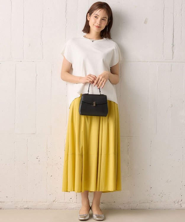 組曲 【WEB限定】Tシャツライク サマーニット アイボリー系