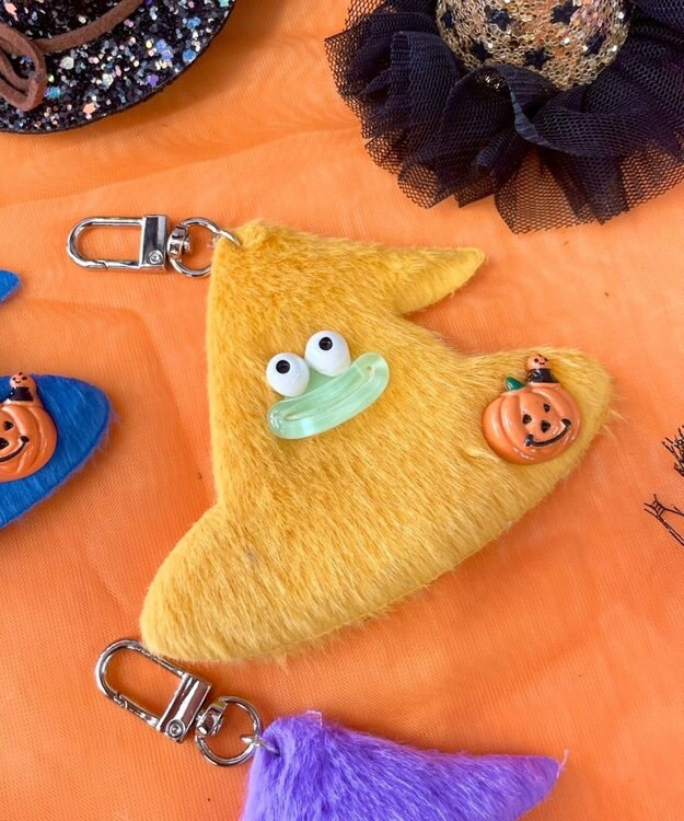 WEGO ミニトリックボウシモンスターぬいぐるみキーホルダー オレンジ