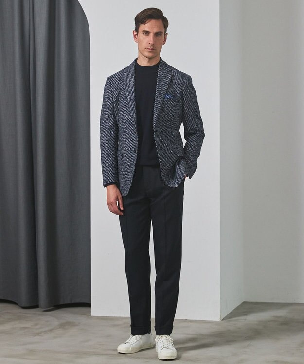 GOTAIRIKU セットアップカラー有【洗える/ストレッチ/シワになりにくい】ZERO TRIA ウォッシャブルパンツ(25年モデル) ネイビー(セットアップジャケット有)