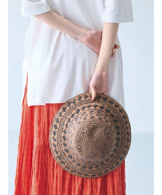 Green Parks ・配色ペーパーハット Brown