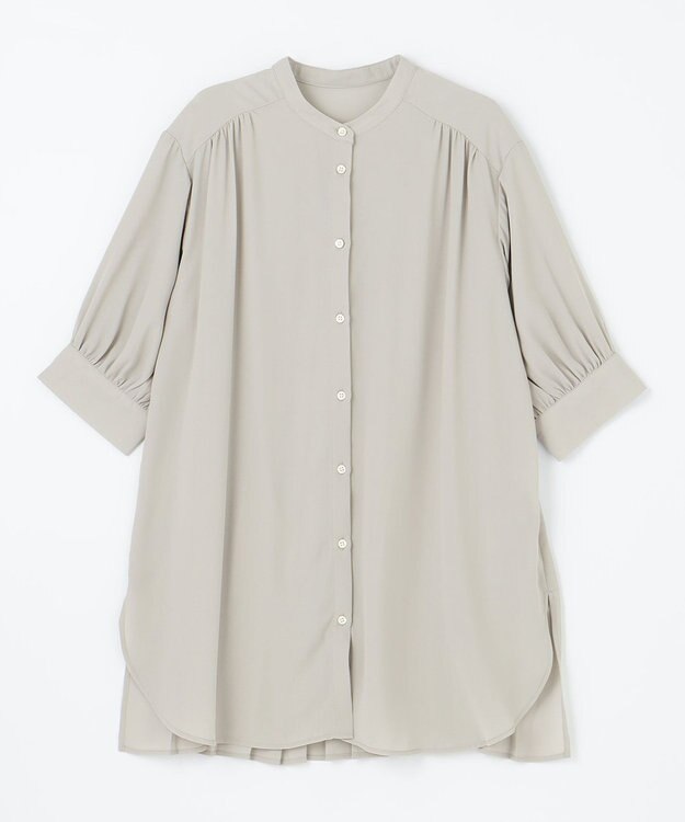 ANY バックプリーツシャツ グレー