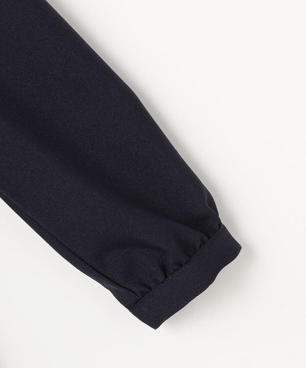 ANY KIDS 襟付き リボン 長袖ワンピース ネイビー