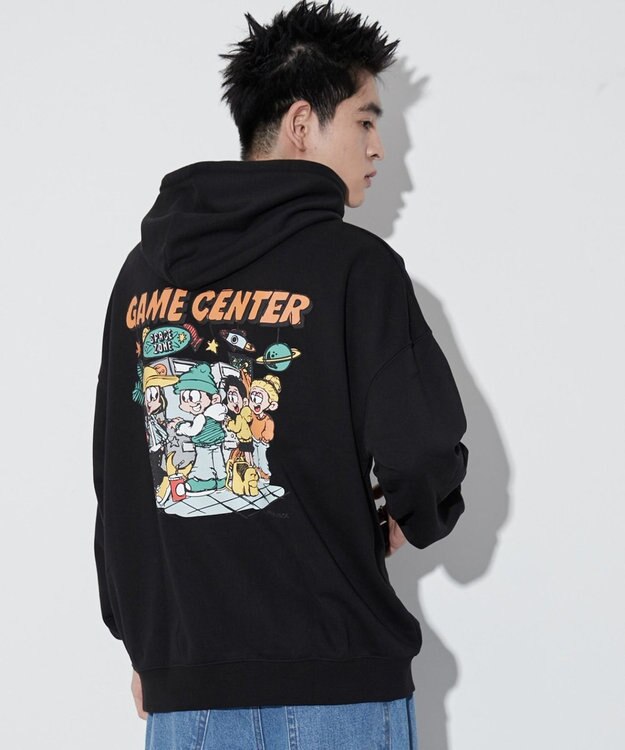 WEGO 【ユニセックス着用ITEM】別注NEW　JACKグラフィックプルパーカー ブラック