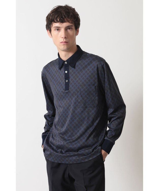 DAKS バイヤスチェック スムースポロ ブラック