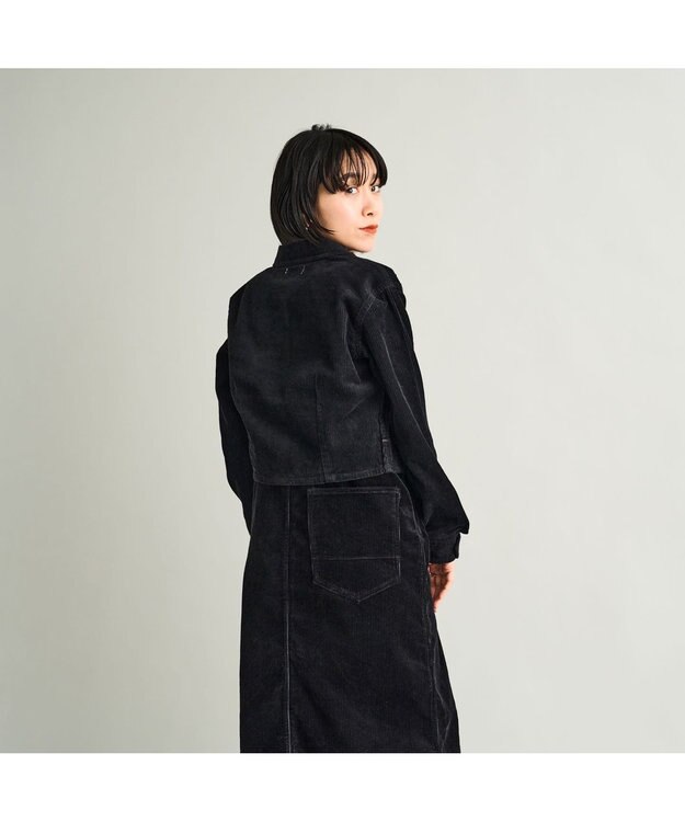 woadblue 【157】CIRCLE SNAP JACKET サークルスナップジャケット BLACK