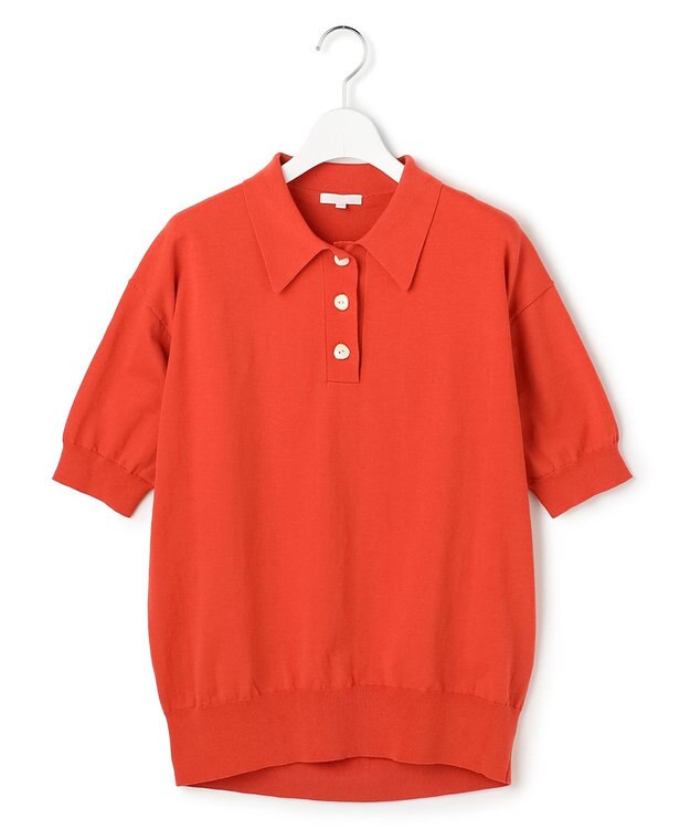 23区 L 【R(アール)】アイスニット 襟付きデザイン トップス オレンジ系