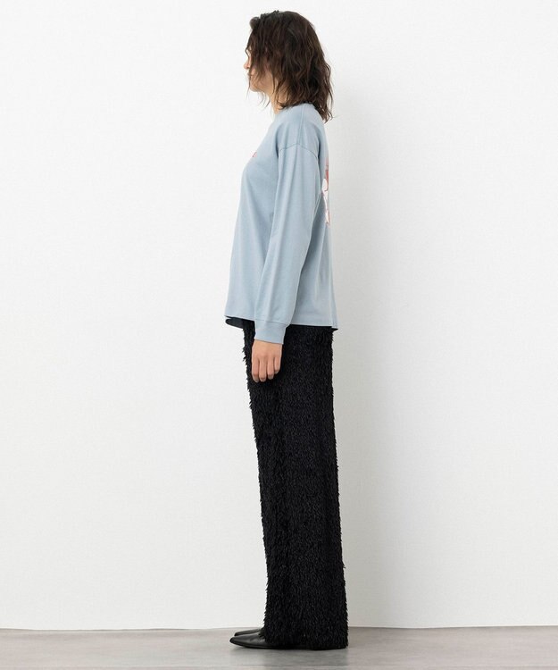 NAVE 【xNAVE】Six Sence Recordコラボ グラフィックロングスリーブT スカイブルー系