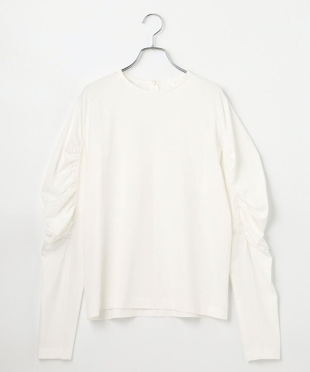 #Newans 【ANSWER for シティライフ】乾燥機対応！ギャザースリーブカットソー ホワイト系