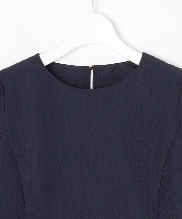 Feroux 【セットアイテム】美シルエット ブラウス×パンツ セットアップ ネイビー系