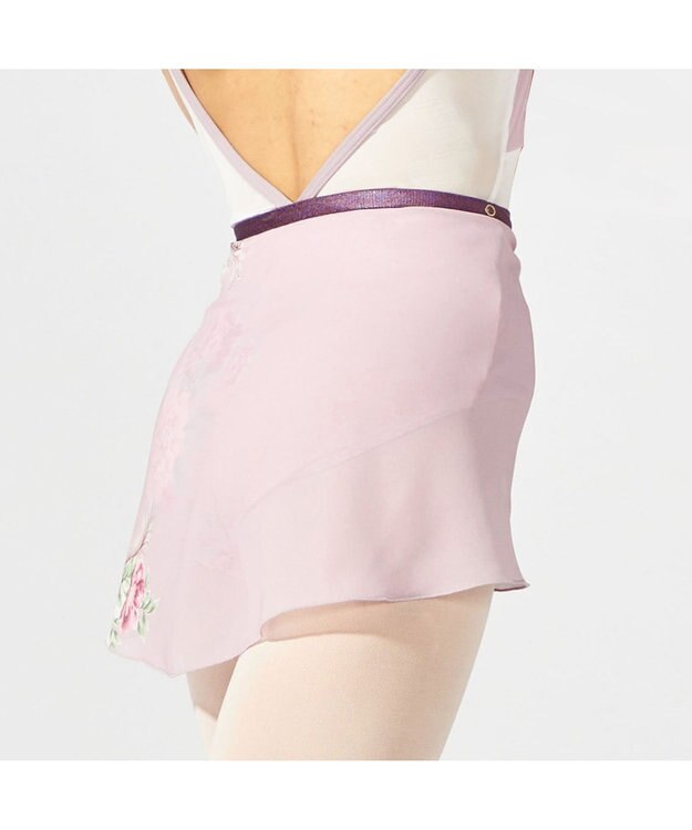 Chacott 【MAY NAGAHISA】ジュニア スカート グレイッシュローズプリント